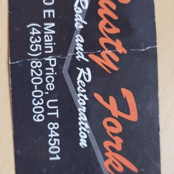 Rusty Fork - Business card - Body Shops Near Me - Price, Utah Rusty Fork - Business card - Body Shops Near Me - Price, Utah
