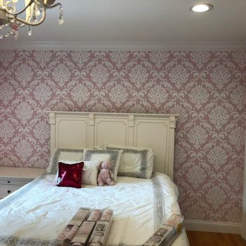 Wallpaper Boulevard - Pink Damask Wallpaper In Girl's Bedroom - Wallpapering Near Me - Tampa, Florida Wallpaper Boulevard - Pink Damask Wallpaper In Girl's Bedroom - Wallpapering Near Me - Tampa, Florida