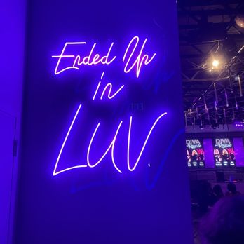 Luv SF - a neon sign that reads ended up in luv - Dance Clubs Near Me - San Francisco, California