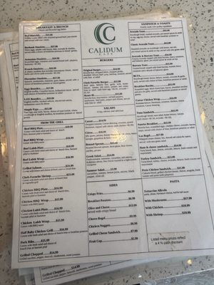 Menu photo 1 Calidum Cafe Burbank, CA