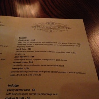 Planter's House - Dinner menu part 2 - Cocktail Bars Near Me - Saint Louis, Missouri Planter's House - Dinner menu part 2 - Cocktail Bars Near Me - Saint Louis, Missouri