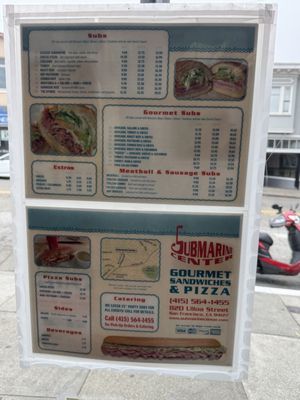 Menu photo 7 Submarine Center San Francisco, CA Menu photo 7 Submarine Center San Francisco, CA