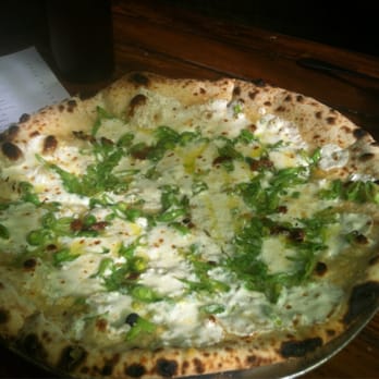 Roberta's - Whippersnapper - mozzarella, copra sarda, pancetta, snap peas, garlic. - Pizza Near Me - Brooklyn, New York Roberta's - Whippersnapper - mozzarella, copra sarda, pancetta, snap peas, garlic. - Pizza Near Me - Brooklyn, New York