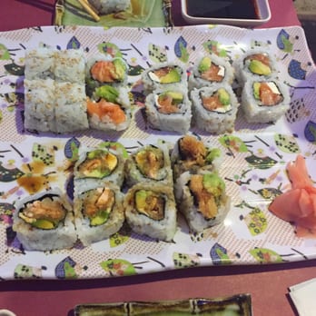 Sushi Cafe - Salmon rolls with avocado and creme cheese yummy! - Sushi Bars Near Me - Tampa, Florida Sushi Cafe - Salmon rolls with avocado and creme cheese yummy! - Sushi Bars Near Me - Tampa, Florida