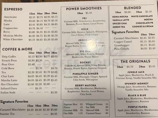 Menu photo 2 Jolts & Juice Ontario, OR