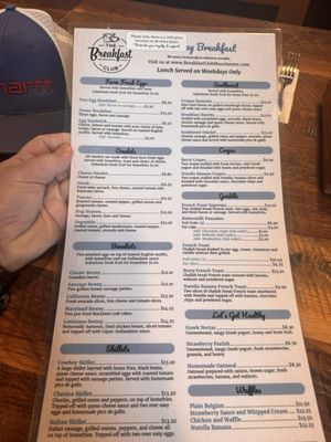 Menu photo 1 The Breakfast Club Manchester, NH Menu photo 1 The Breakfast Club Manchester, NH