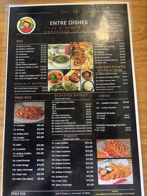 Menu photo 1 Pho Em Mansfield, TX