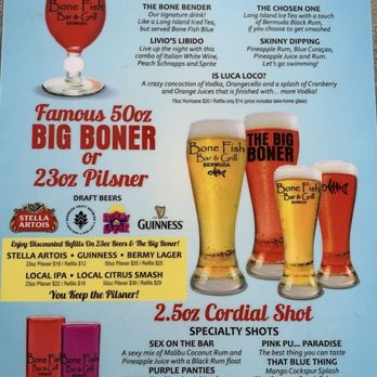 Bone Fish Bar & Grill - Drink Menu 1 - Bars Near Me - Boston, LIN Bone Fish Bar & Grill - Drink Menu 1 - Bars Near Me - Boston, LIN
