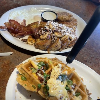 Huckleberry’s - Chicken and waffles & the banana fosters - Breakfast & Brunch Near Me - Concord, California Huckleberry’s - Chicken and waffles & the banana fosters - Breakfast & Brunch Near Me - Concord, California
