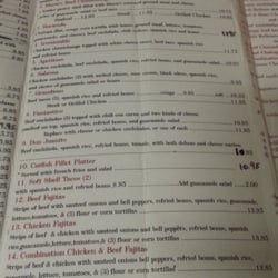 Maria's Mexican Restaurant - Menu