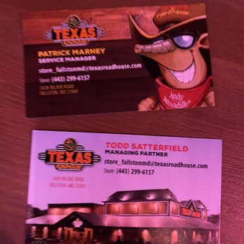 Texas Roadhouse - Always get bad service from the hosts even when calling ahead. - Steakhouses Near Me - Fallston, Maryland Texas Roadhouse - Always get bad service from the hosts even when calling ahead. - Steakhouses Near Me - Fallston, Maryland