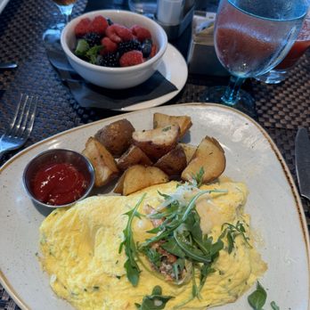 Six Seven Restaurant - Salmon omelette and potatoes - New American Near Me - Seattle, Washington Six Seven Restaurant - Salmon omelette and potatoes - New American Near Me - Seattle, Washington