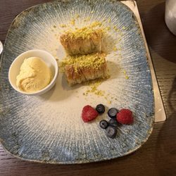 Ali's Grill - Baklava, soooo good!!! Not to sweet, definitely not swimming in syrup like the ones in cheap places! Just a perfect balance:)