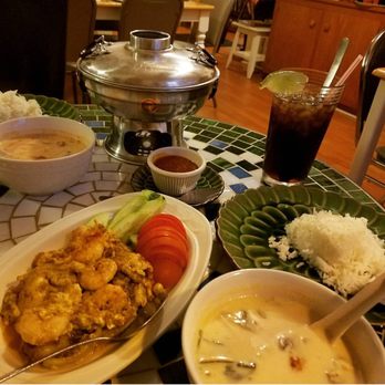 Lil Rita's Grill House - Gungalee with tom ka gai soup (chicken in coconut milk with mushrooms) - Thai Near Me - Harlingen, Texas