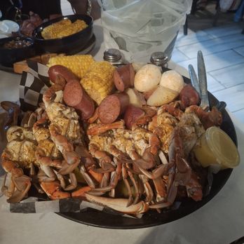 Mr. Shuck's Seafood - Big blue platter - Seafood Near Me - Brunswick, Georgia Mr. Shuck's Seafood - Big blue platter - Seafood Near Me - Brunswick, Georgia