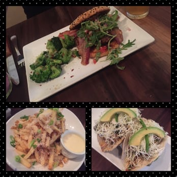 Eureka! - Fig burger, parm truffle fries, and chicken tacos--- whoa nelly! So yummy! - American Near Me - Austin, Texas Eureka! - Fig burger, parm truffle fries, and chicken tacos--- whoa nelly! So yummy! - American Near Me - Austin, Texas