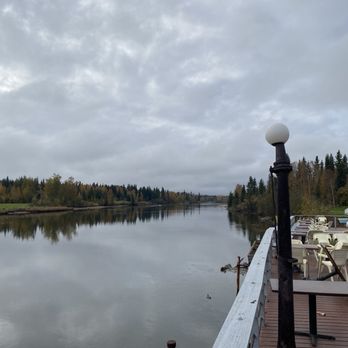 The Pump House - The River view on the back porch in September - Seafood Near Me - Fairbanks, Alaska The Pump House - The River view on the back porch in September - Seafood Near Me - Fairbanks, Alaska