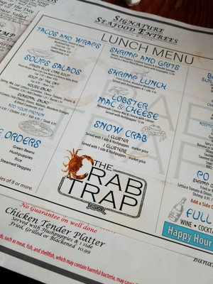 Menu photo 7 The Crab Trap Fernandina Beach, FL Menu photo 7 The Crab Trap Fernandina Beach, FL