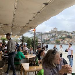 View from restaurant, patio dining area