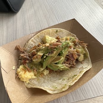 The Peached Tortilla - Pork belly and egg breakfast taco. - Tacos Near Me - Austin, Texas The Peached Tortilla - Pork belly and egg breakfast taco. - Tacos Near Me - Austin, Texas