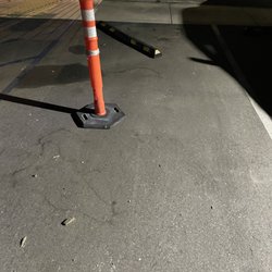 Melrose RV Park - The cinder block was moved by him early that day because before he did that there was nothing wrong with it not even a scratch