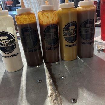 Swig & Swine - Sauce line up - Whiskey Bars Near Me - Myrtle Beach, South Carolina Swig & Swine - Sauce line up - Whiskey Bars Near Me - Myrtle Beach, South Carolina