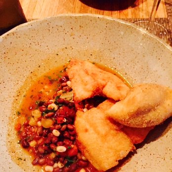 Husk - Catfish with peas in a shrimp broth.  Perfection! - American Near Me - Charleston, South Carolina