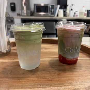 OnMe Cafe - Coconut matcha and strawberry matcha - Coffee & Tea Near Me - Ontario, California