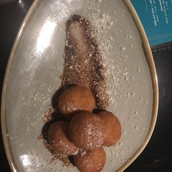 Bitter Honey - Moletes (potato & masa fried balls) with amazing sauce - Mexican Near Me - Rochester, New York