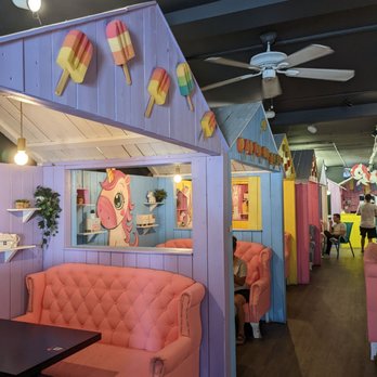 Unicorn Cafe - Interior. It's a wacky unicorn-themed cafe. - Themed Cafes Near Me - Toronto, Ontario