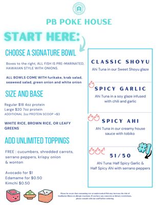 Menu photo 8 PB Poke House San Diego, CA