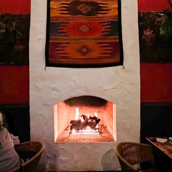 La Puerta - Fireplace near seating area - Mexican Near Me - San Diego, California