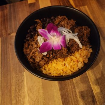 Colibri by Tamale Boy - Pork bowl with black beans and Mexican rice. - Mexican Near Me - Portland, Oregon