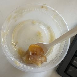 Mamie's Kitchen Biscuits - Whats left of the peach cobbler. Was so good I almost forgot to take a pic.