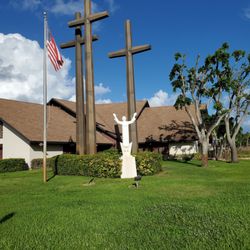 Ascension Catholic Church - Statue at front