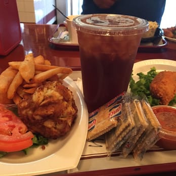 Faidley's Seafood - My lunch consisted of the jumbo lump crab cake, fries, and stuffed shrimp. - Seafood Markets Near Me - Baltimore, Maryland Faidley's Seafood - My lunch consisted of the jumbo lump crab cake, fries, and stuffed shrimp. - Seafood Markets Near Me - Baltimore, Maryland