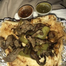 Beef fajita taco with green bell peppers-meat was tender but still had a little chew which I like when it comes to fajitas full of flavor Beef fajita taco with green bell peppers-meat was tender but still had a little chew which I like when it comes to fajitas full of flavor