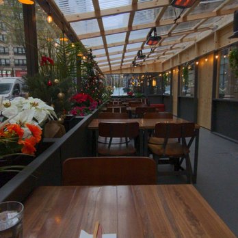 Udon Lab - Outdoor seating nicely heated (roof heaters) with one door opening for circulation & waiter service. Very pretty for the holidays! - Noodles Near Me - New York, New York Udon Lab - Outdoor seating nicely heated (roof heaters) with one door opening for circulation & waiter service. Very pretty for the holidays! - Noodles Near Me - New York, New York