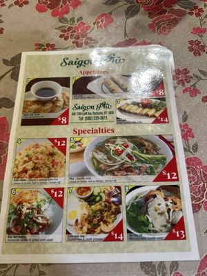 Menu photo 1 Saigon Pho Rochester, NY