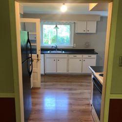 LBK Design Build - Space Before - Close up - Looking from dining room into kitchen