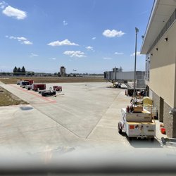 Meadows Field Airport - Incoming Airbus A319 in the distance.