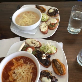 Toast - Crostini and soup, sharing is caring. - Sandwiches Near Me - Durham, North Carolina