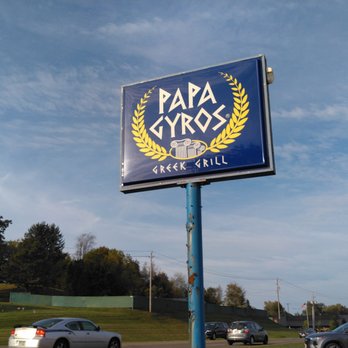 Papa Gyros - This is their sign and how I "stumbled" into this restaurant to begin with. - Greek Near Me - Canton, Ohio Papa Gyros - This is their sign and how I "stumbled" into this restaurant to begin with. - Greek Near Me - Canton, Ohio