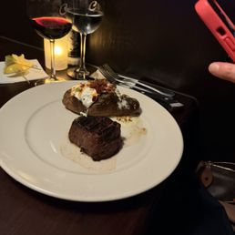 Baked potato and 6 oz filet