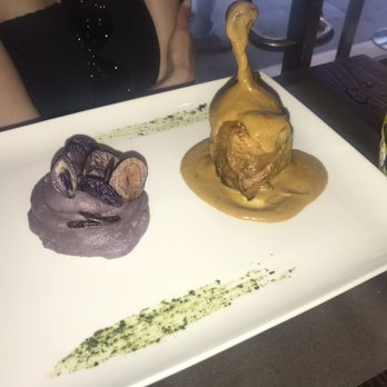 Impronta Cafe - Duck Leg with Seasonal Purée and Violet Potato Chips - Italian Near Me - Venezia, VE