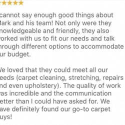 Nicholas Carpet Care - "Our Go To Carpet Guys" Nicholascarpetcare.com What an honor!