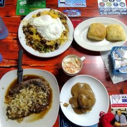 Alli's Family Restaurant - Liver and onions, sirloin tips skillet