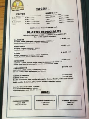 Menu photo 7 Mi Tradicion Austin, TX