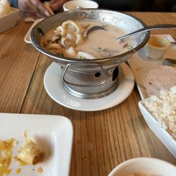 Seafood soup with coconut milk Seafood soup with coconut milk