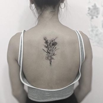 BANANA TATTOO - Cotton, violet, and baby breath flower bouquet tattoo - Tattoo Near Me - Los Angeles, California BANANA TATTOO - Cotton, violet, and baby breath flower bouquet tattoo - Tattoo Near Me - Los Angeles, California
